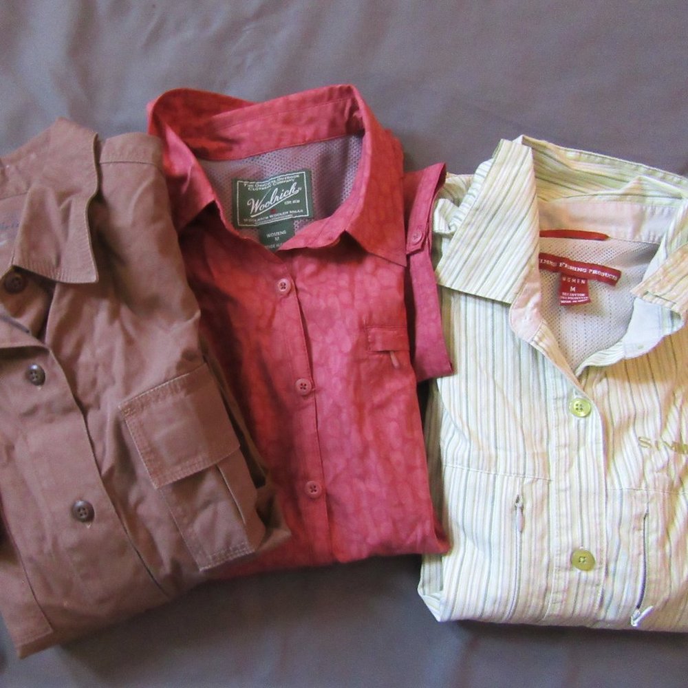 Womens Fishing Outdoors Shirts Sz M Lot of 3 Simms
